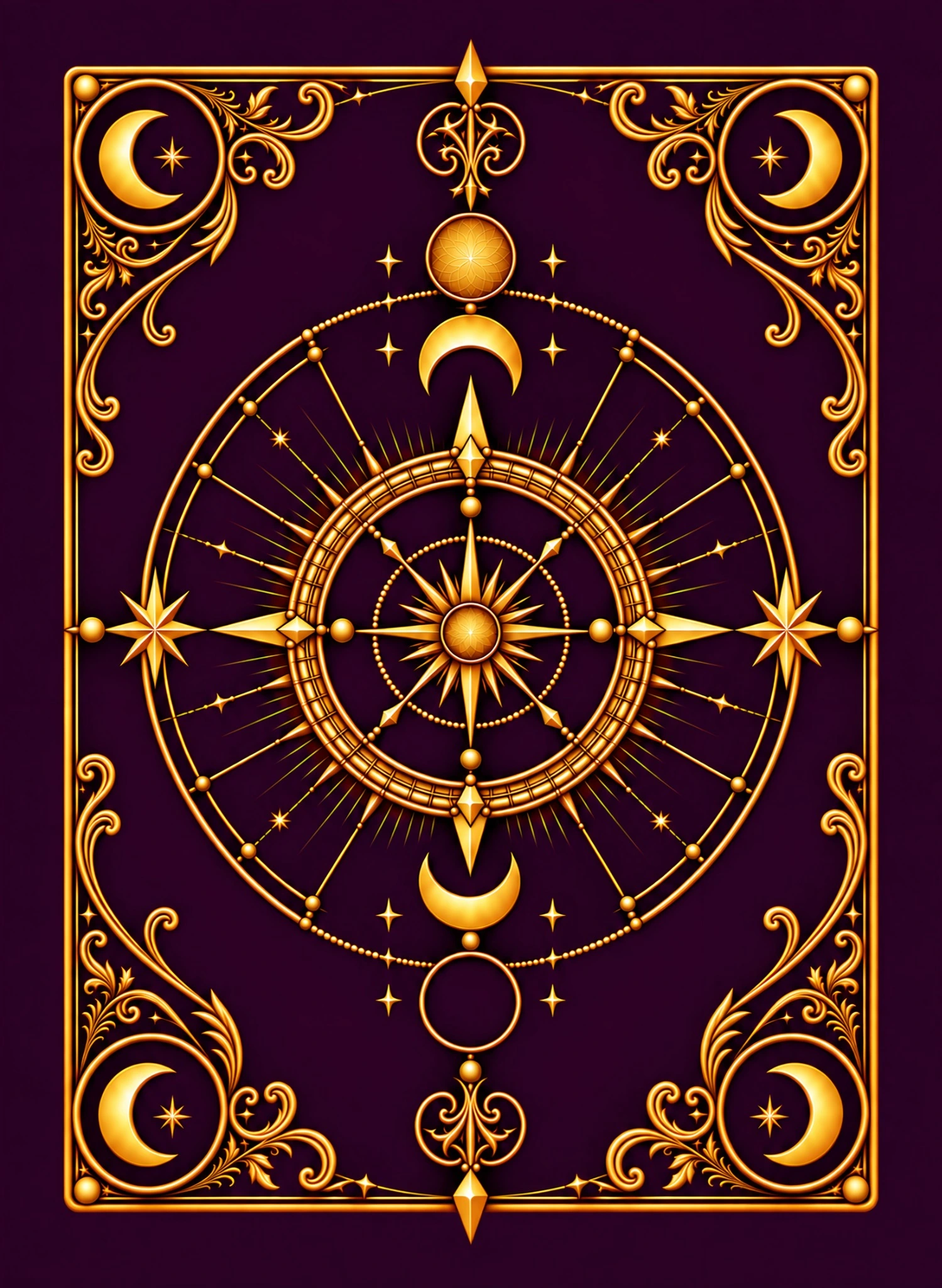 Reverso ornamental de Astra Felis Tarot