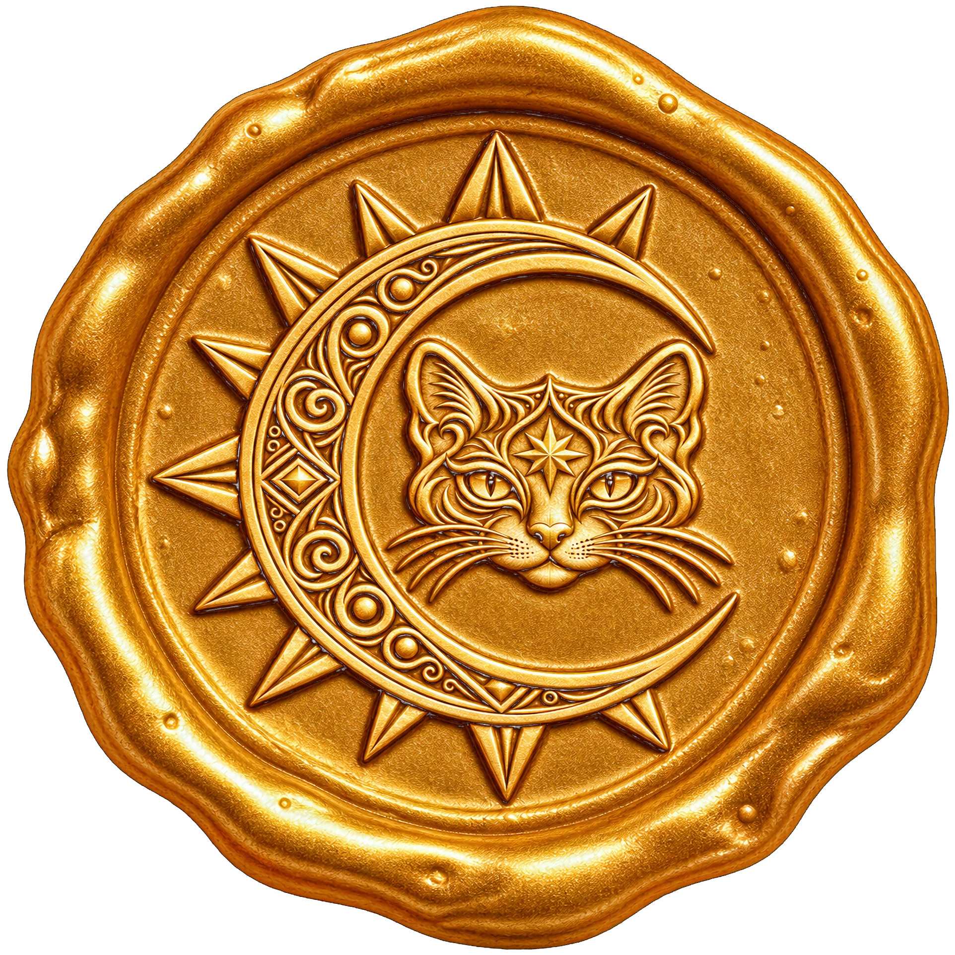 Emblema del gato lunar de Astra Felis Tarot